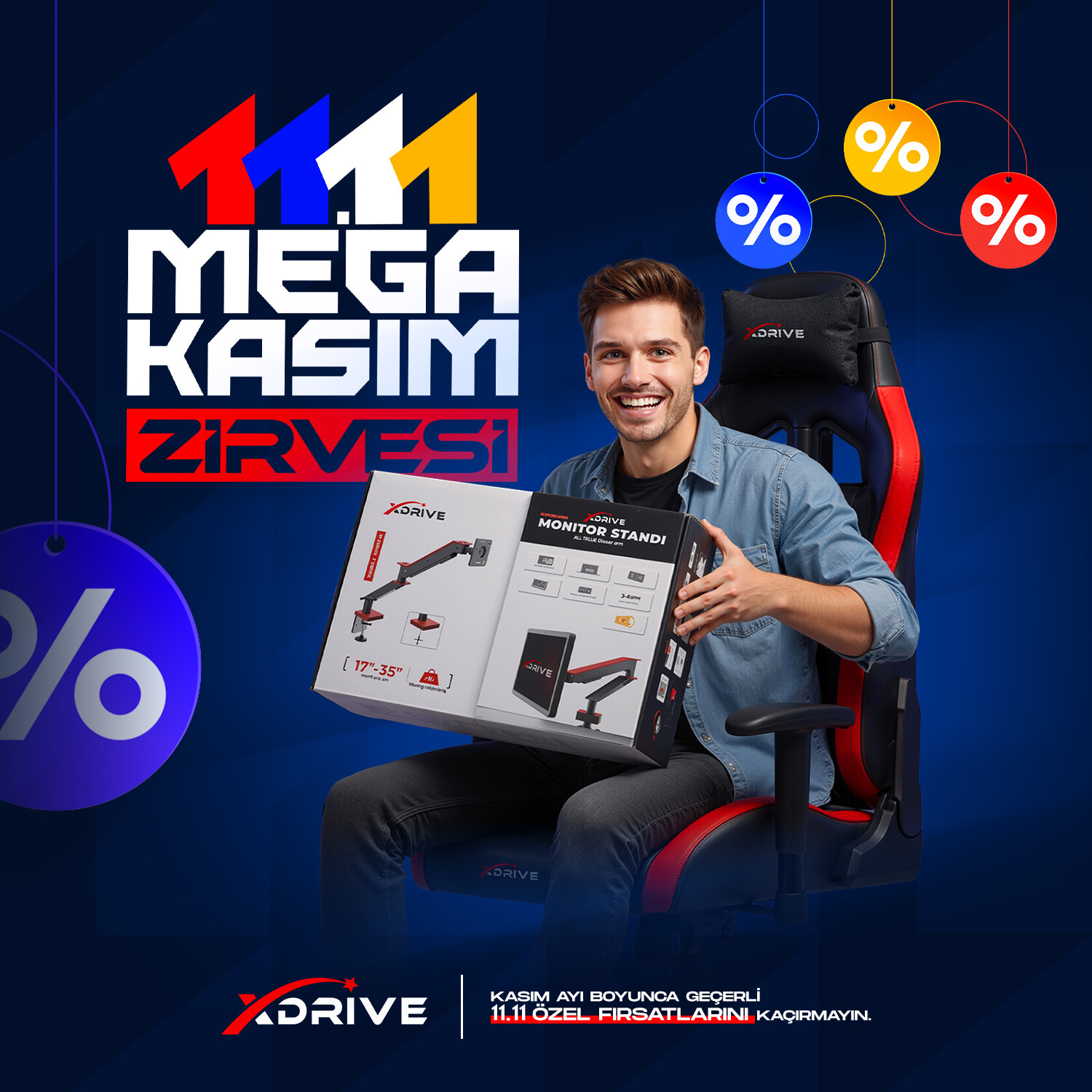 xDrive, Mega Kasım 2025 İndirimlerini Başlattı: Oyuncu ve Çalışma Koltuklarında 