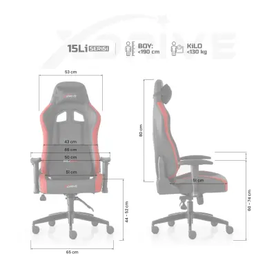 xDrive 15 LI Professional Gaming Chair Red Black