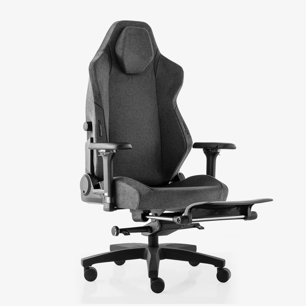 xDrive Business Anka Work Chair Fabric Gray with Foot Extensions - 1