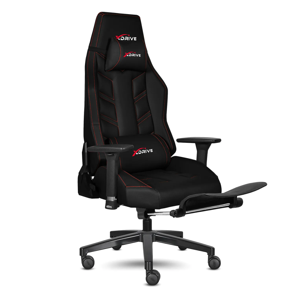 xDrive FIRTINA Foot Extension Proffessional Gaming Chair Black/Black - 1