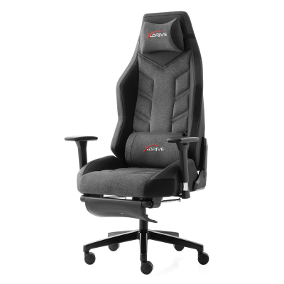 xDrive Fırtına Professional Gaming Chair Fabric Gray/Black with Foot Extensions - 3