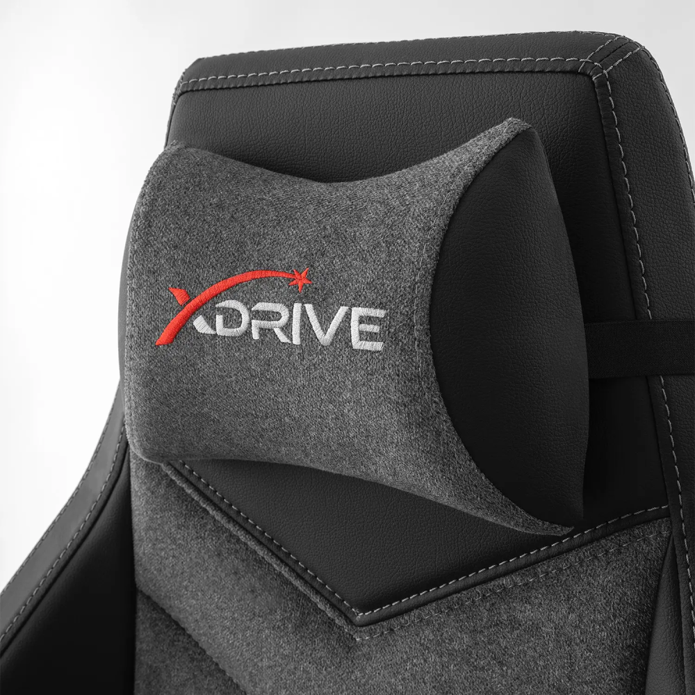 xDrive Fırtına Professional Gaming Chair Fabric Gray/Black with Foot Extensions - 6