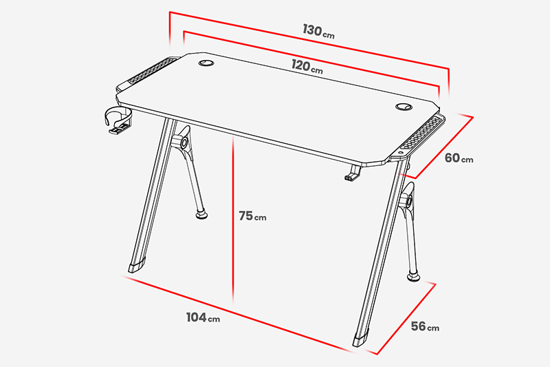 xDrive RGB Toprak Professional Gaming Desk - 6