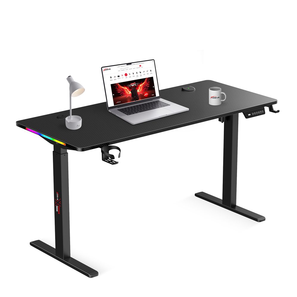 xDrive Rüzgar Height Adjustable RGB Gaming & Study Desk Black ( 140x60 ) - 1