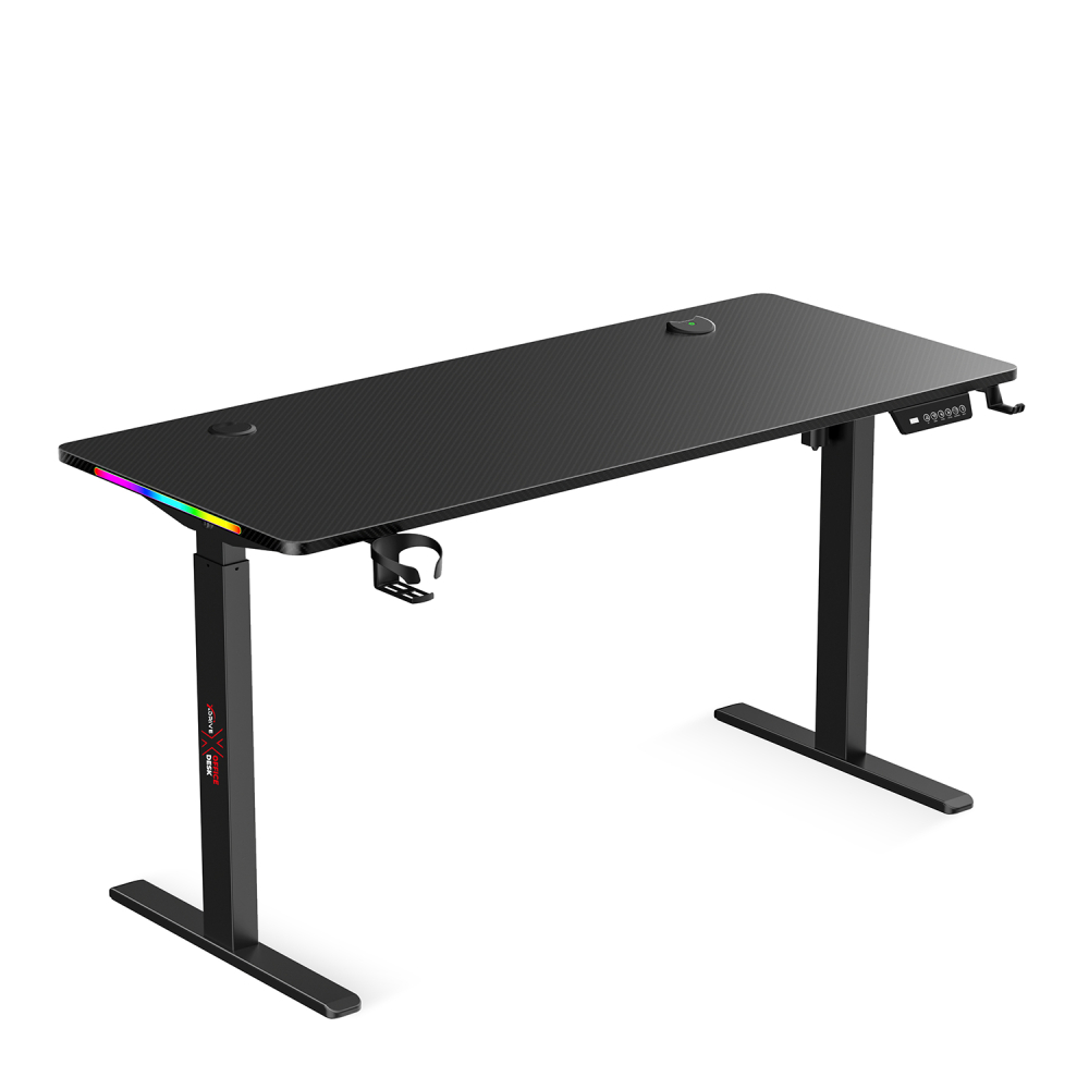 xDrive Rüzgar Height Adjustable RGB Gaming & Study Desk Black ( 140x60 ) - 2