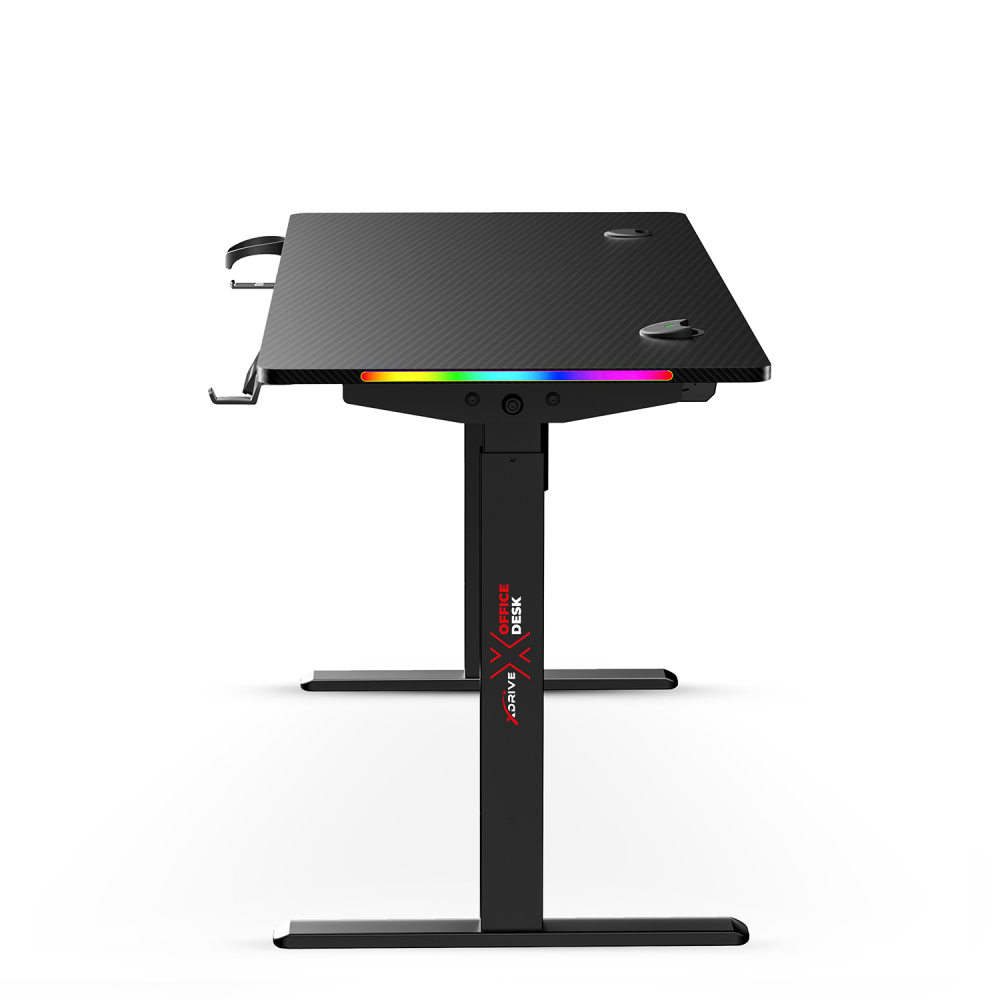 xDrive Rüzgar Height Adjustable RGB Gaming & Study Desk Black ( 140x60 ) - 4