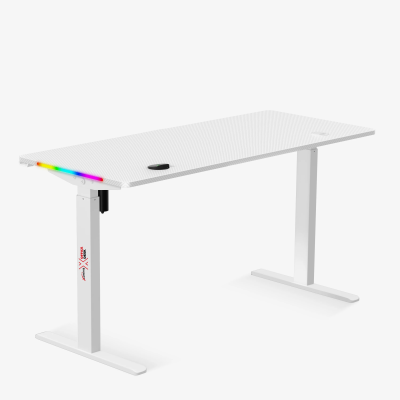 xDrive Rüzgar Height Adjustable RGB Gaming & Study Desk White ( 140x60 ) - 3