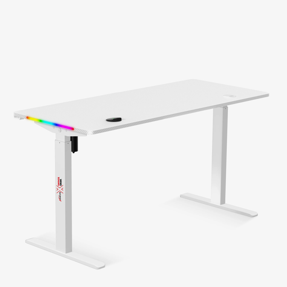 xDrive Rüzgar Height Adjustable RGB Gaming & Study Desk White ( 140x60 ) - 3