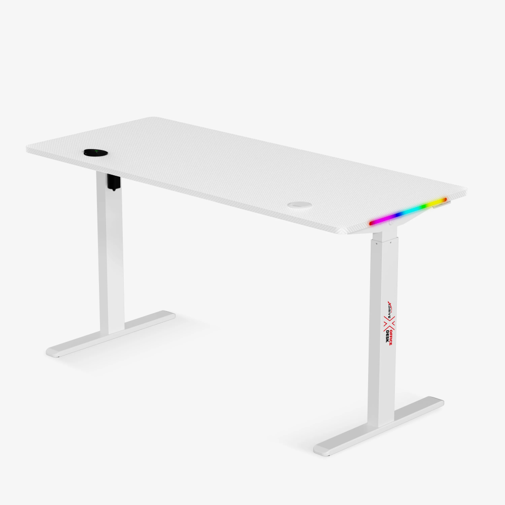 xDrive Rüzgar Height Adjustable RGB Gaming & Study Desk White ( 140x60 ) - 5