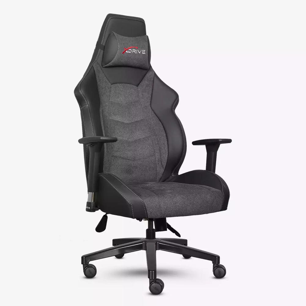 xDrive Tufan Professional Gaming Chair Fabric Gray/Black - 1